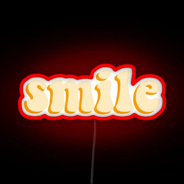 Smile Yellow Aesthetic RGB Neon Sign
