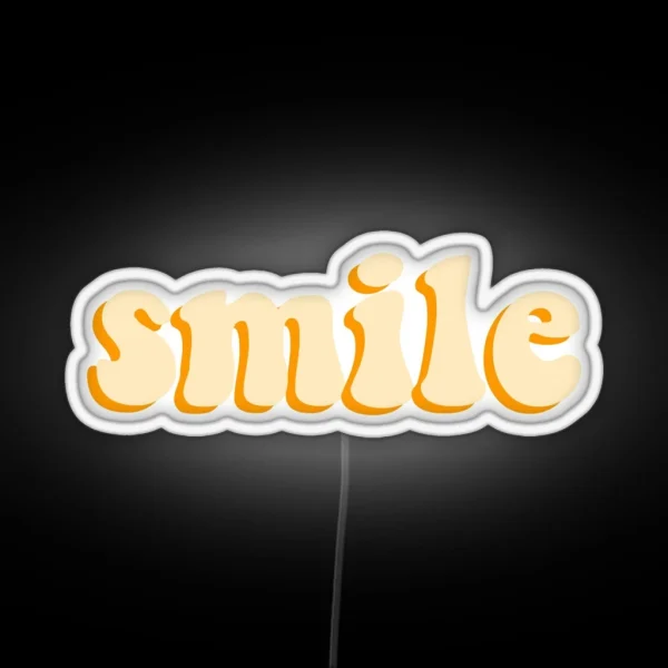 Smile Yellow Aesthetic RGB Neon Sign