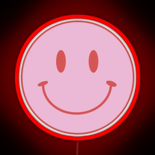 Smiley Face Pink And Red RGB Neon Sign