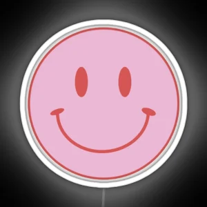 Smiley Face Pink And Red RGB Neon Sign