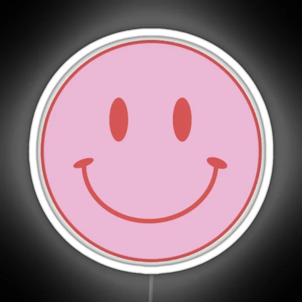 Smiley Face Pink And Red RGB Neon Sign