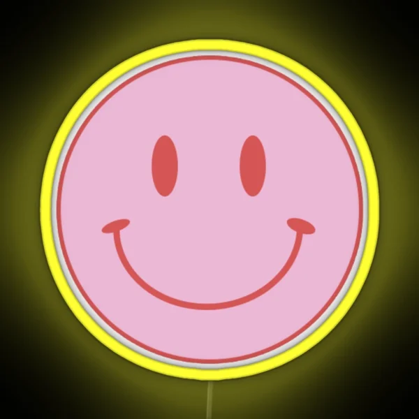 Smiley Face Pink And Red RGB Neon Sign