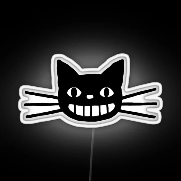 Smiling Black Cat RGB Neon Sign