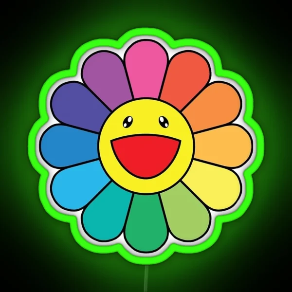 Smiling Flower RGB Neon Sign