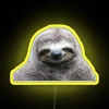 RGB LED Neon Sign with Smiling Sloth Design Illumination Artwork