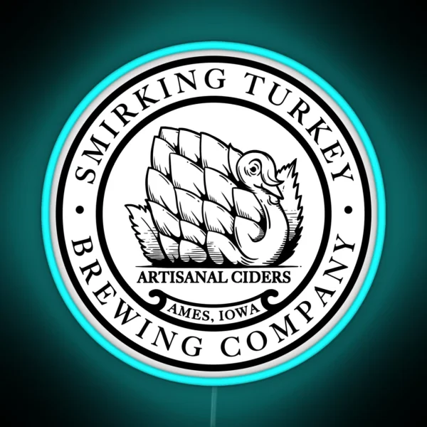 Smirking Turkey Brewing Company Logo RGB Neon Sign