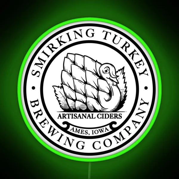 Smirking Turkey Brewing Company Logo RGB Neon Sign