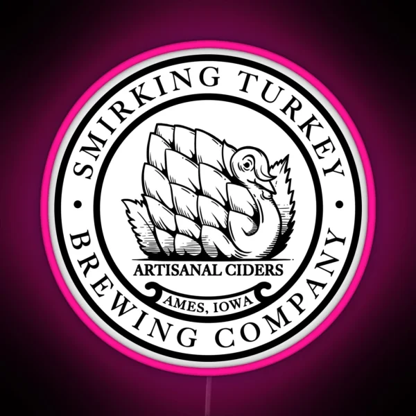 Smirking Turkey Brewing Company Logo RGB Neon Sign