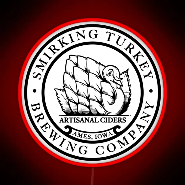 Smirking Turkey Brewing Company Logo RGB Neon Sign
