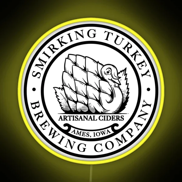 Smirking Turkey Brewing Company Logo RGB Neon Sign