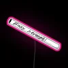 Vibrant RGB neon LED canvas sign with customizable smoke effects available.
