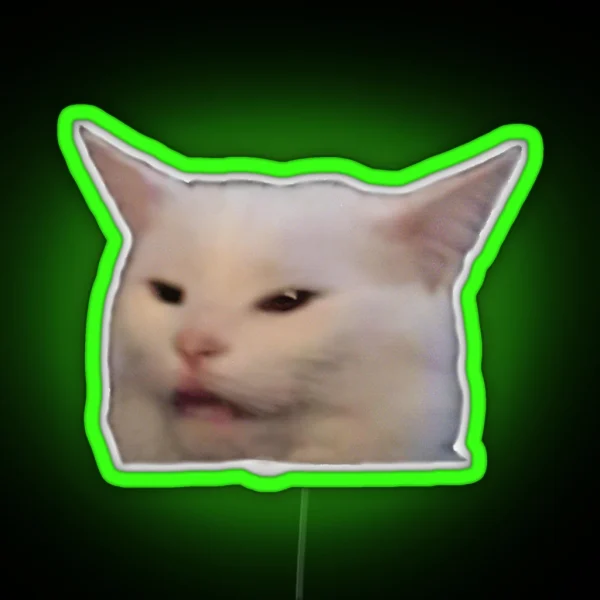Smudge The Cat Meme RGB Neon Sign