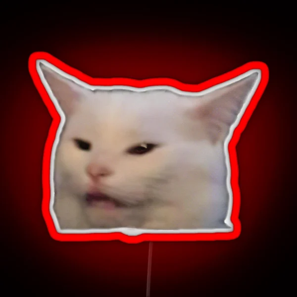 Smudge The Cat Meme RGB Neon Sign