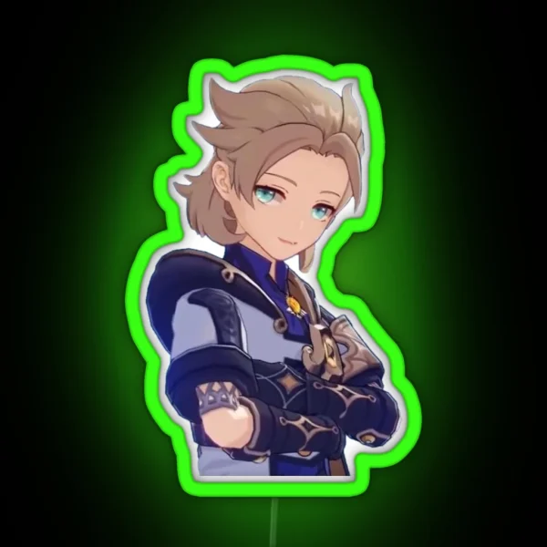 Smug Albedo Smirk RGB Neon Sign
