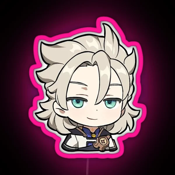 Smug Albedo Smirk RGB Neon Sign