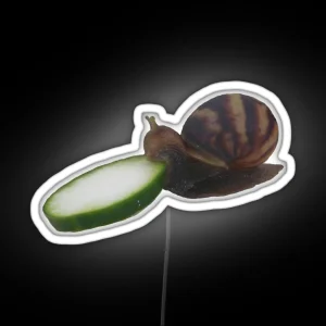 Snail Eating Cucumber RGB Neon Sign