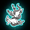 Eye-catching Neon LED Snake Crusher RGB Sign for Home Decor Inspiration