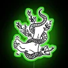 Unique Neon Decor with Color-Changing Scales of Reptile Inspiration