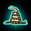 Bold Rattlesnake Symbol 'Don't Tread on Me' RGB Neon Wall Sign
