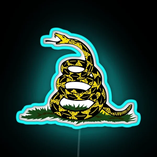 Snake Dont Tread On Me RGB Neon Sign