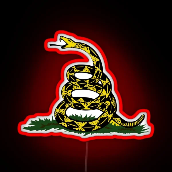 Snake Dont Tread On Me RGB Neon Sign