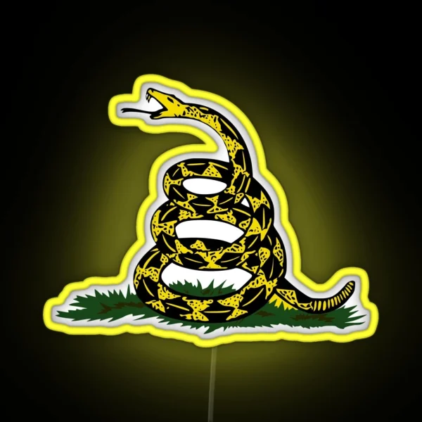 Snake Dont Tread On Me RGB Neon Sign