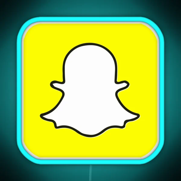 Snapchat App Logo RGB Neon Sign