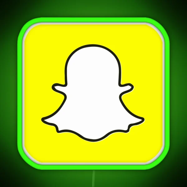 Snapchat App Logo RGB Neon Sign