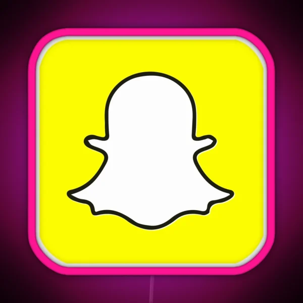 Snapchat App Logo RGB Neon Sign