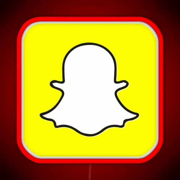 Snapchat App Logo RGB Neon Sign