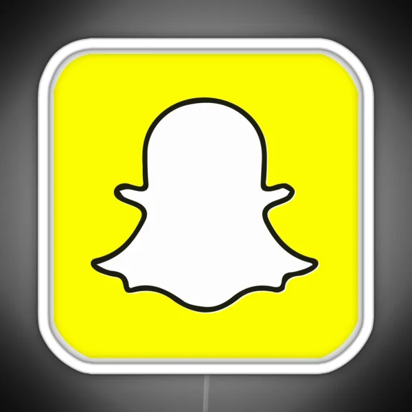 Snapchat App Logo RGB Neon Sign