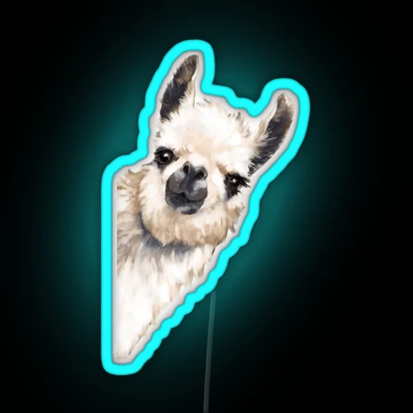 Sneaky Llama RGB Neon Sign