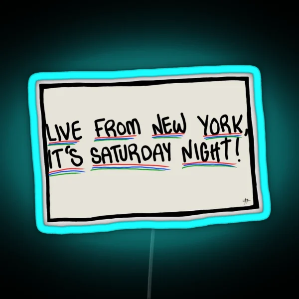 SNL Cue Card RGB Neon Sign