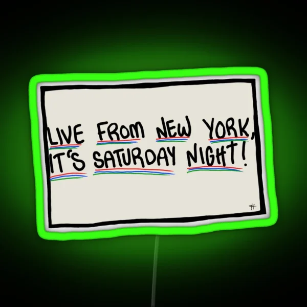 SNL Cue Card RGB Neon Sign