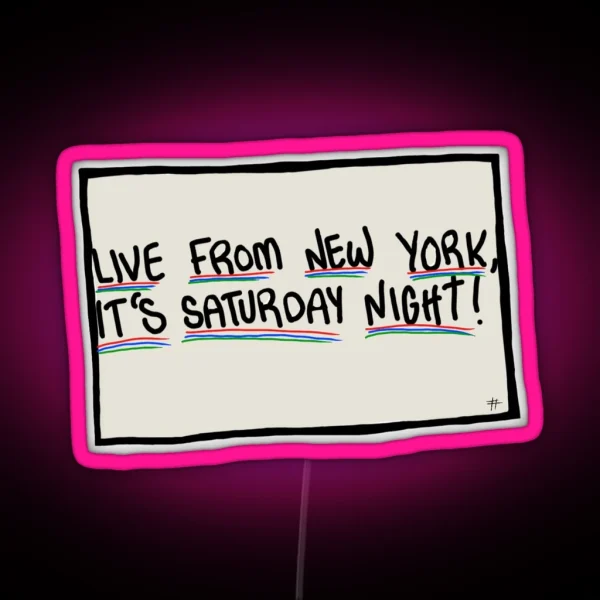 SNL Cue Card RGB Neon Sign