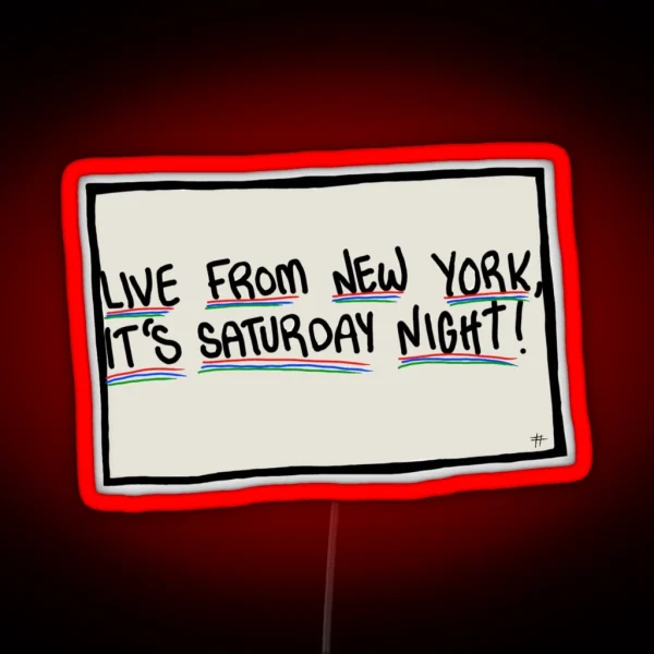 SNL Cue Card RGB Neon Sign