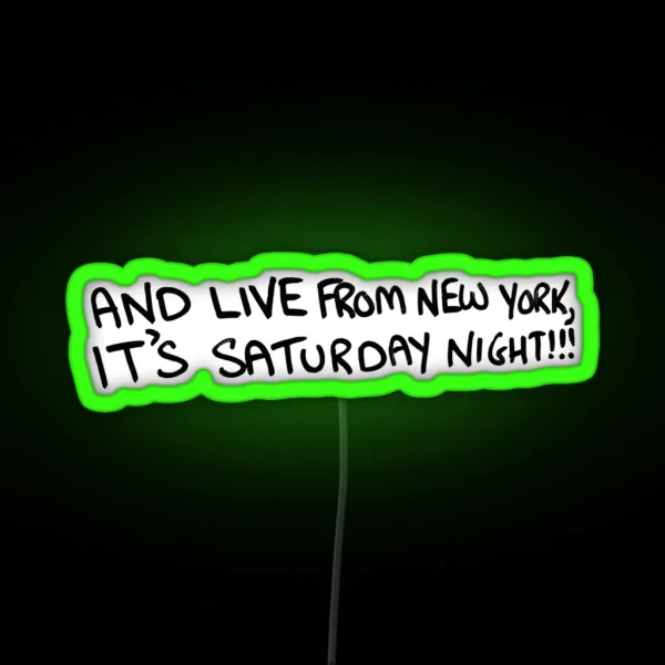 SNL Cue Card RGB Neon Sign