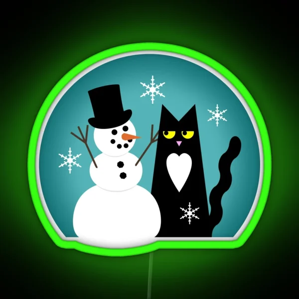 Snow Cat RGB Neon Sign