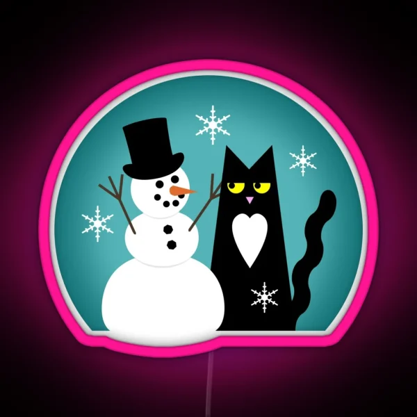 Snow Cat RGB Neon Sign