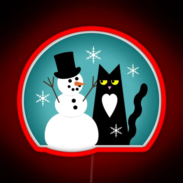 Snow Cat RGB Neon Sign