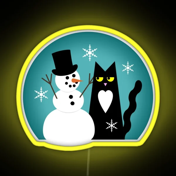 Snow Cat RGB Neon Sign