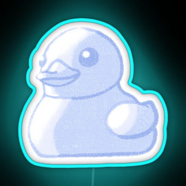 Snow Duck Sculpture RGB Neon Sign