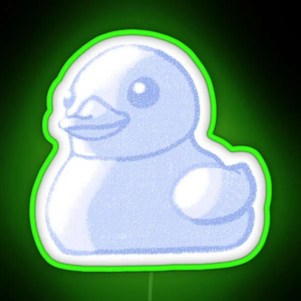 Snow Duck Sculpture RGB Neon Sign
