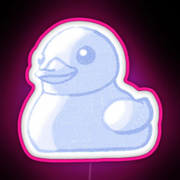 Snow Duck Sculpture RGB Neon Sign
