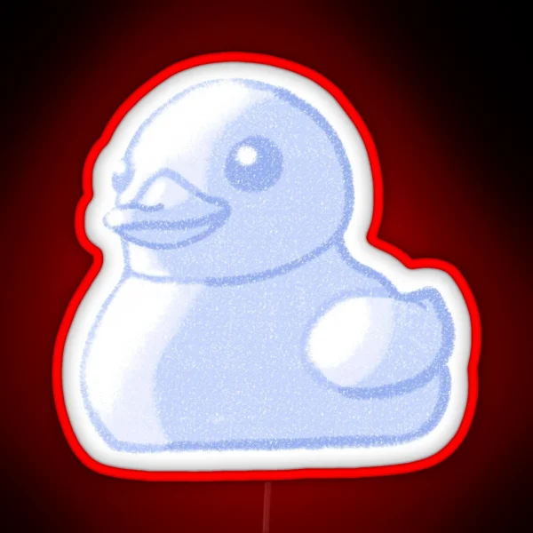 Snow Duck Sculpture RGB Neon Sign