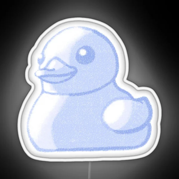 Snow Duck Sculpture RGB Neon Sign