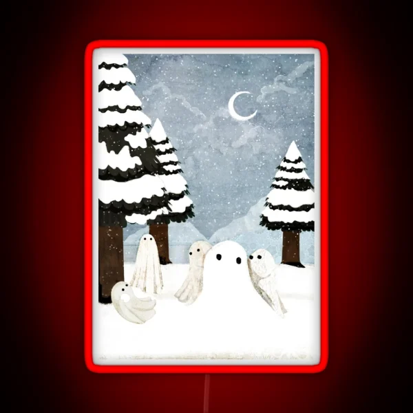 Snow Ghosts RGB Neon Sign