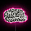 Add vibrant glow to home decor with snow leopard design.