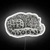Brighten up your space with this vibrant Snow Leopard sign