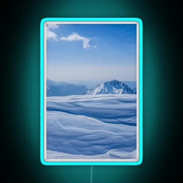 Snow On Mountain RGB Neon Sign